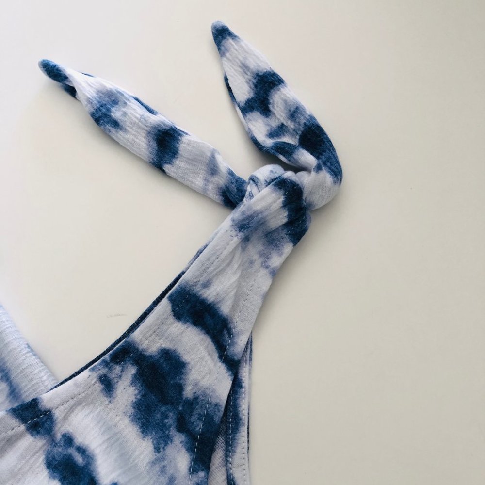 LAURA ASHLEY Loungewear Navy & White Tie Dye 2 Pc - Picture 7 of 7